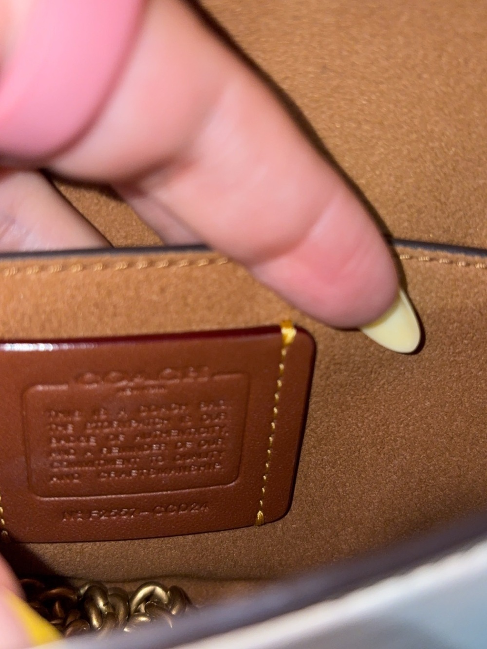 COACH Cream Leather Crossbody with Playful Sticker Motifs - Picture 5 of 6
